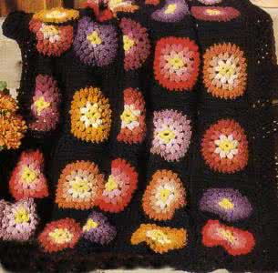 手工钩织曼陀罗毯子 精美绝伦的手工钩织毯子