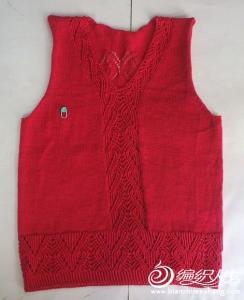 镂空针织衫短袖 桃红色短袖镂空衫 白狐作品 有图解