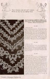 钩针编织菠萝花图解 古董钩针编织----针织图案纸边花菠萝花边