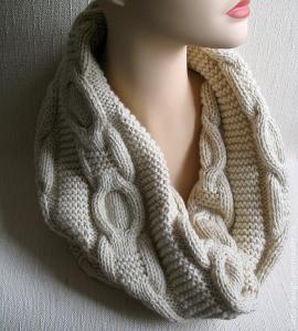 棒针围脖的各种织法 棒针环织围脖----简单方便