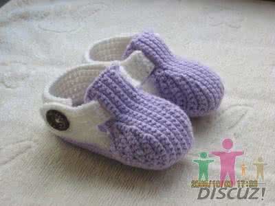 毛线拖鞋编织图案 钩编小孩鞋祙编织图案 钩编鞋