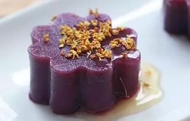 紫薯苦瓜圈 蜂蜜桂花紫薯冻