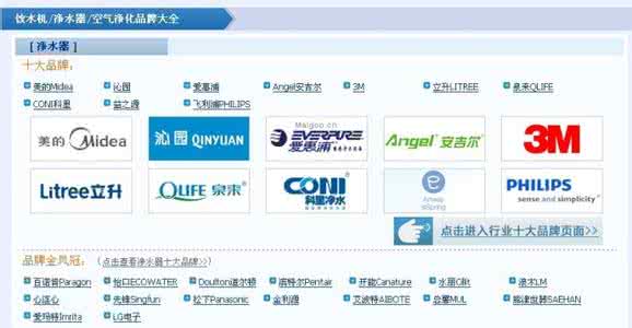 中国净水器十大排名 中国十大净水器排名 中国十大净水器排名榜单