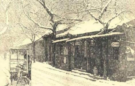 老北京的小胡同中心 铅笔画中的老北京胡同