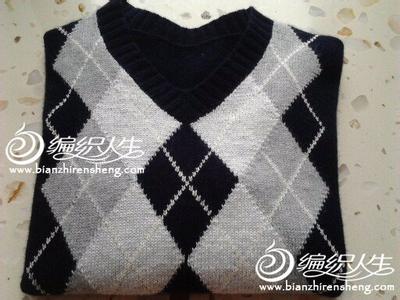 棒针菱形花样编织图解 棒针模式----“菱形叠影”