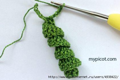 钩针花边图解大全 钩针教程：螺旋长穗花边的钩法图解