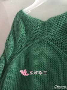 从领口开始的棒针编织 棒针编织技巧----领口从上往下织实例图解