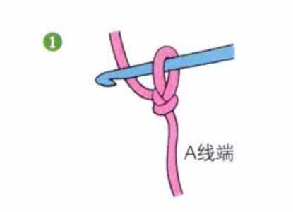 钩针锁针 钩针双色双重锁针的钩法教程