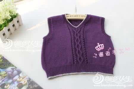 棒针背心编织款式图 棒针编织----男童背心