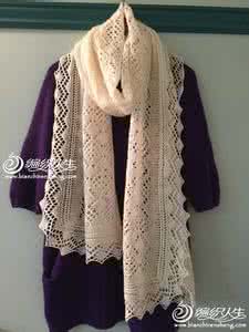 棒针蕾丝园桌布编织图 棒针编织----蕾丝长外套“臻美”