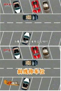 一字停车如何确定45℃ 最新最全图解停车方法大全及如何确定车距_侧方位停车