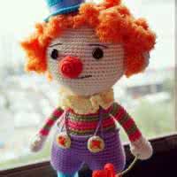 大型毛线玩偶钩编图解 毛线钩编小丑玩偶图解