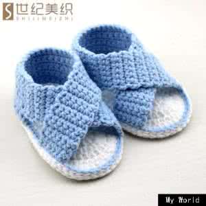 钩针宝宝凉鞋编织教程 简单好织的时尚钩针宝宝凉鞋