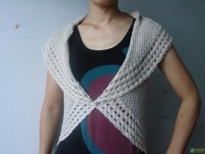 鼠小弟的小背心 披肩  搓衣板针小背心，前卫MM首选