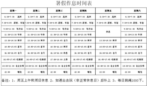 最健康的作息时间表 最健康作息时间表 从早到晚24小时安排