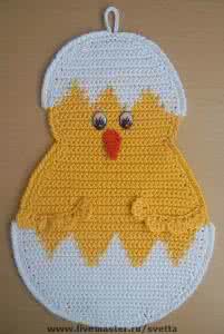 钩针编织椭圆形垫子 钩针编织----动物卡通垫子