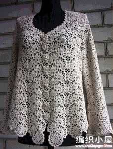 祖母方块钩针拼花花样 漂亮的钩针拼花开衫花样图解