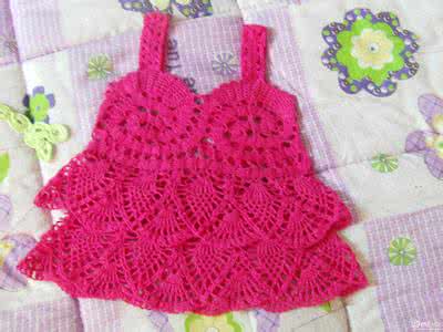 儿童钩针裙子花样图解 两条儿童钩针裙