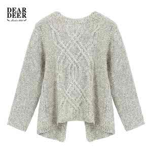 男宝宝开衫毛衣织法 儿童蓝灰色小熊图案的开衫毛衣外套织法教程|棒针编织详细教程区