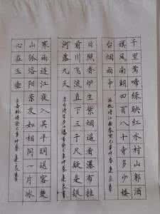 硬笔书法作品欣赏 舟舟硬笔书法作品欣赏