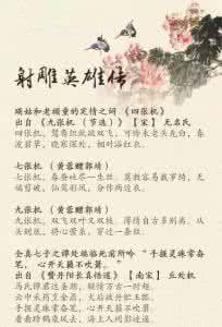 金庸武侠诗词 金庸武侠诗词 【品味汉字*17】金庸武侠中的诗词柔情