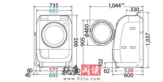 洗衣机的尺寸 洗衣机尺寸 关于洗衣机尺寸的知识