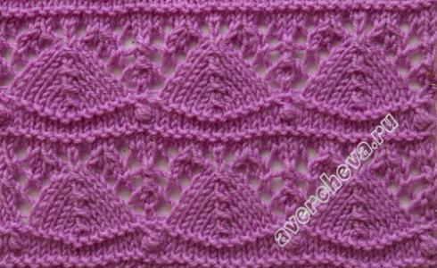 三角形披肩的棒针织法 棒针模式----“镂空三角形”