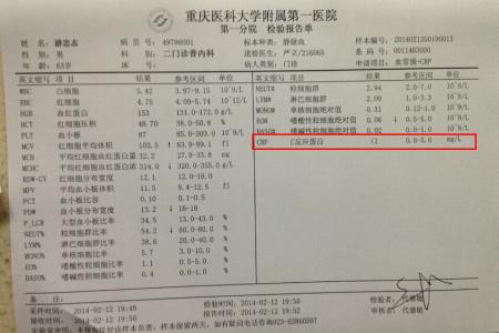 c反应蛋白的正常值 c反应蛋白 c反应蛋白的正常值