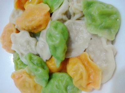 七彩饺子皮的做法大全 彩色饺子的做法