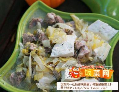 油豆腐拆骨肉 酸菜拆骨肉豆腐锅