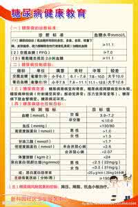 糖尿病病人的健康教育 糖尿病健康教育