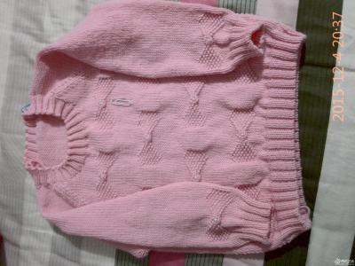 中国编织网儿童毛衣 90～110cm中童毛衣  【消寒暖衣】小小君之粉蝶珍珠，改版蝶趣，新手完全ok的宝宝毛衣