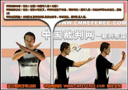 篮球裁判手势图解 篮球裁判手势图 2034字 投稿:于愆愇