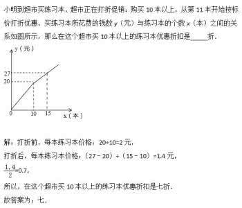 中考数学一次函数 数学中考热点:一次函数实际生活中的应用