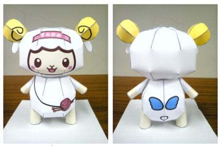手工纸模型图纸 【纸模型】新年可爱小羊手工纸模型图纸