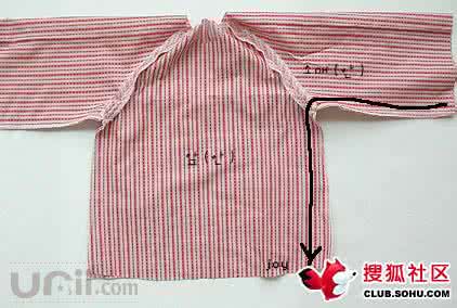 旧衣服改宝宝罩衣图解 转载 【转载】儿童罩衣(饭衣)裁剪图及制作方法