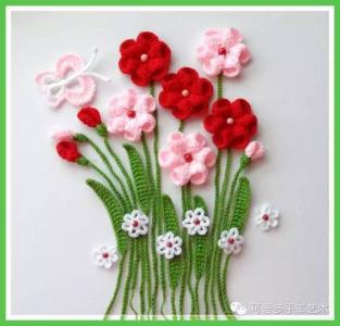 上下针编织的漂亮花样 【编织花样】漂亮别致的针织装饰小花朵