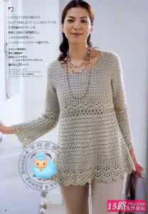 长款毛衣开衫钩针图解 钩针长款衣衣