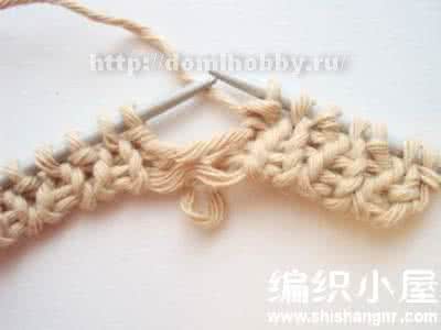 棒针波浪花纹编织法 棒针模式----“立体波浪”