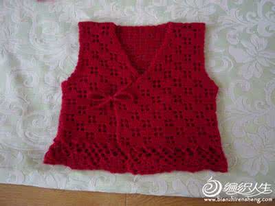 棒针编织小背心视频 棒针小背心-镂空蝴蝶（图解）