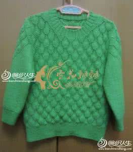 棒针编织风车花套头衫 棒针编织----春日短袖套衫“素颜”