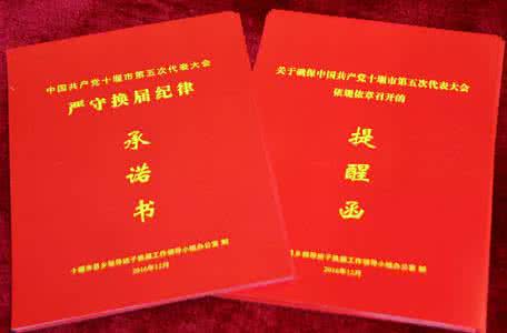 换届选举承诺书 选举 乡镇换届承诺书