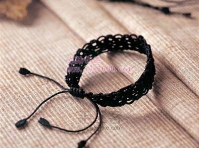 斜卷结手链的编法步骤 斜卷结小八字手链高清步骤图【龙结手工教学】