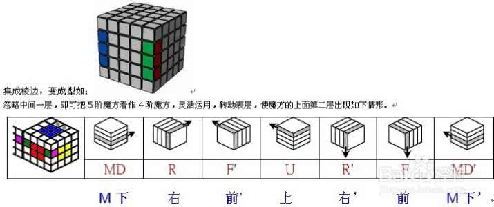 3阶魔方还原公式 魔方5 魔方还原 五阶魔方还原公式图文教程