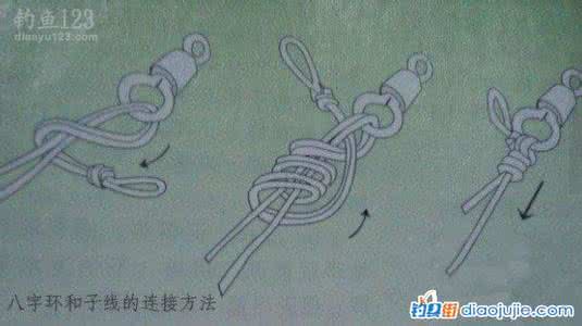 王超绑子线连接八字环 子线与八字环的绑法图解