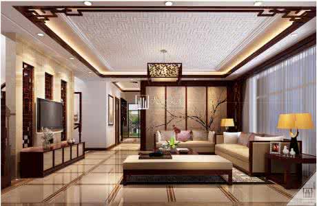 办公室中式装修设计 新中式风格别墅装修设计效果图