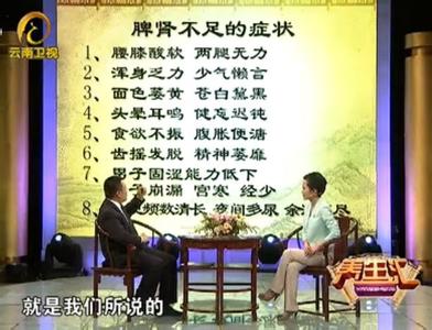 脾肾阳虚怎么调理 20130620湖北卫视养生汇：杜丁安讲脾肾阳虚的调理