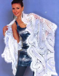 漂亮披肩钩针钩法视频 MOA  549----时尚钩针  披肩   (2)  