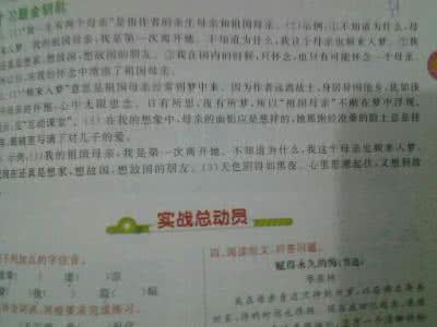 中小衔接课文预习表:6《怀念母亲》_追风少年v 怀念母亲课文