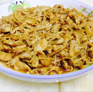 金针菇炒肉丝家常做法 炒金针菇 金针菇炒肉丝的做法,金针菇炒肉丝怎么做好吃,金针菇炒肉丝的家常做法